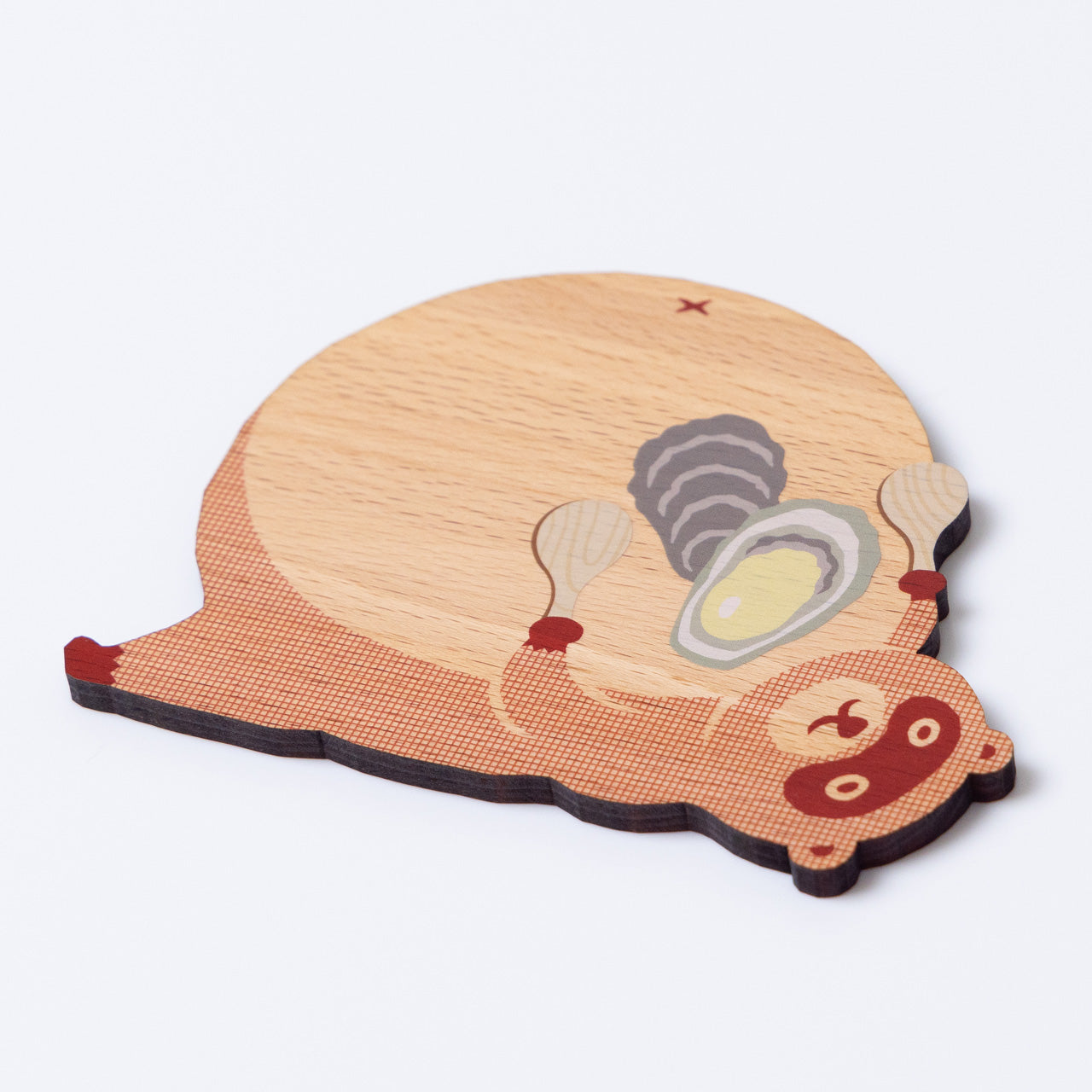 木製プレート 【ひろしまたぬき かき】