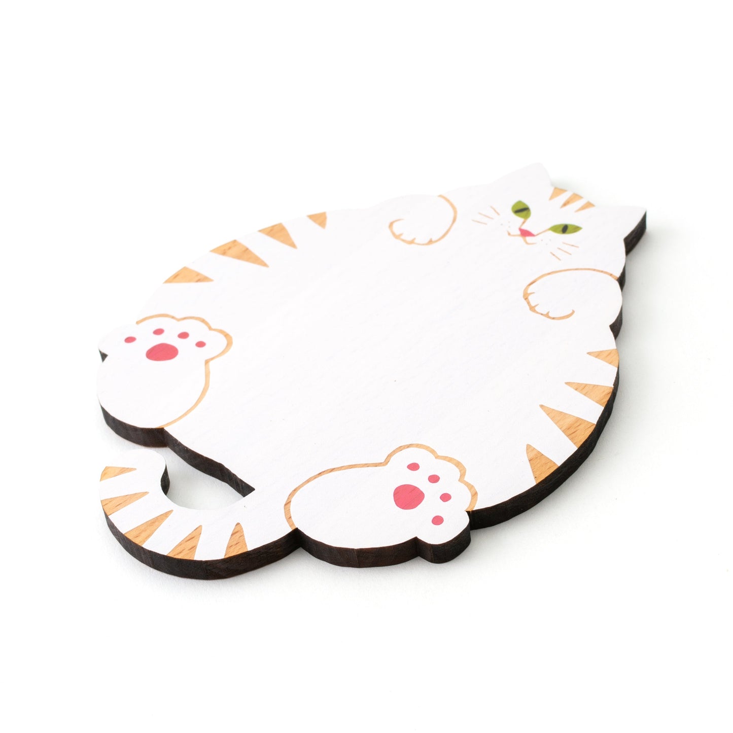 木製プレート　ねこまみれ【腹見せ】
